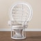 Bali & Pari Kallima Modern Bohemian White Natural Rattan Peacock Chair 242-13598-ZORO - alternate 7